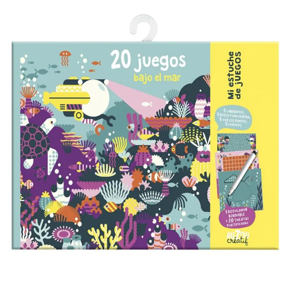 Auzou 20 Juegos bajo el mar*Niños Libros Busca Y Encuentra|Libros Pasatiempos Para Niños Y Niñas