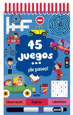 Auzou 45 juegos ¡de Paseo!*Niños Libros Busca Y Encuentra|Libros Pasatiempos Para Niños Y Niñas