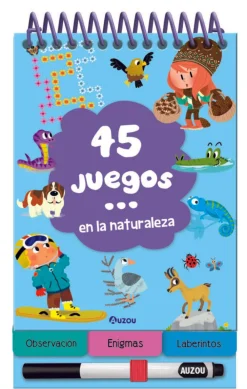 Auzou 45 juegos En la Naturaleza*Niños Libros Busca Y Encuentra|Libros Pasatiempos Para Niños Y Niñas