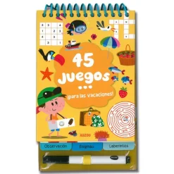 Auzou 45 juegos ¡para las Vacaciones!*Niños Libros Busca Y Encuentra|Libros Pasatiempos Para Niños Y Niñas