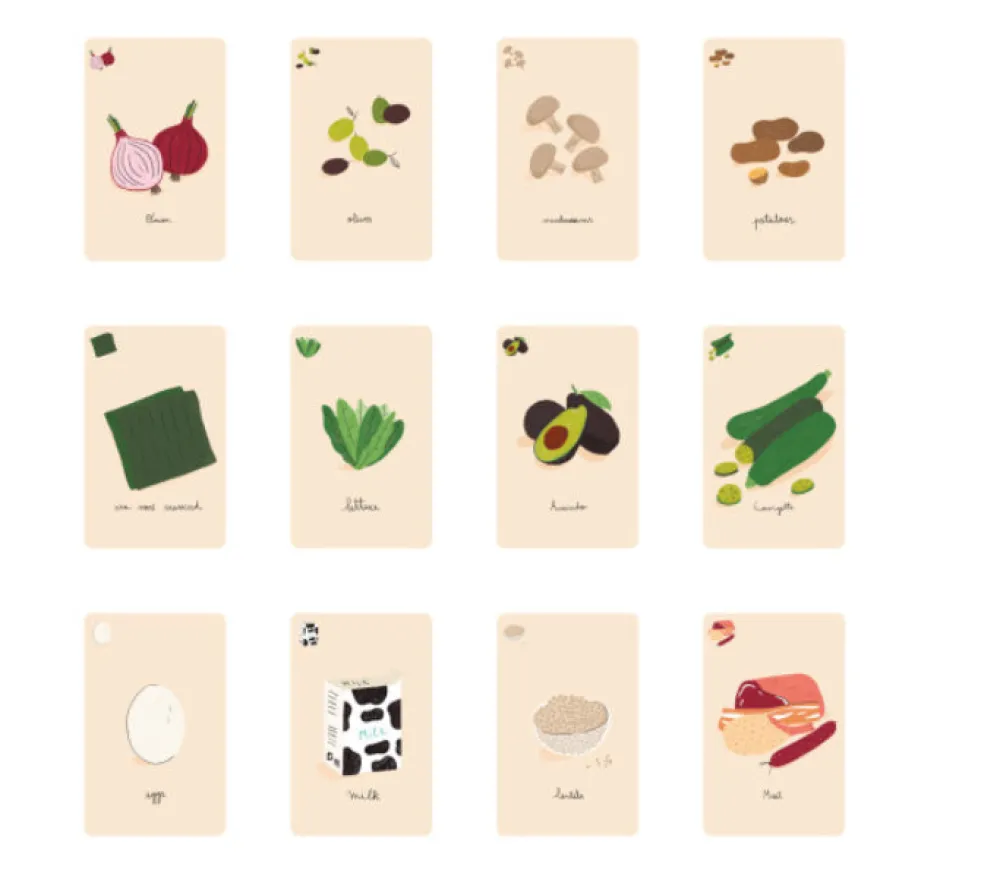 Londji À la cuisine Card Game·*Niños Juegos De Mesa Competitivos|Juegos De Tablero