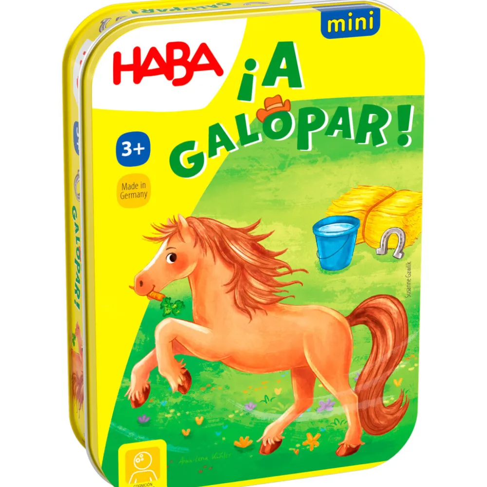 HABA A Galopar, versión mini ·*Niños Juegos Haba|Juegos De Mesa De Viaje