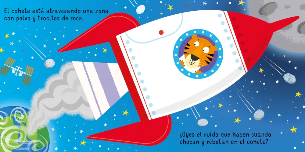 Usborne ¡A la luna cohete!*Niños Libros Musicales Y Con Sonido|Libros Manipulativos