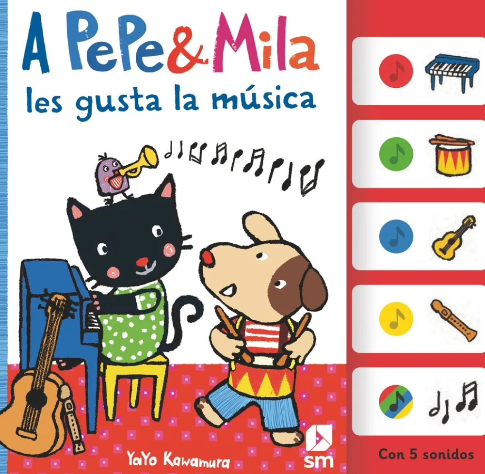 SM A Pepe & Mila les gusta la música*Niños Libros Musicales Y Con Sonido|Libros Manipulativos