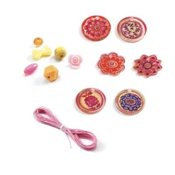 Djeco Abalorios Flores ·*Niños Kit De Manualidades|Juguetes De Madera Para Niños