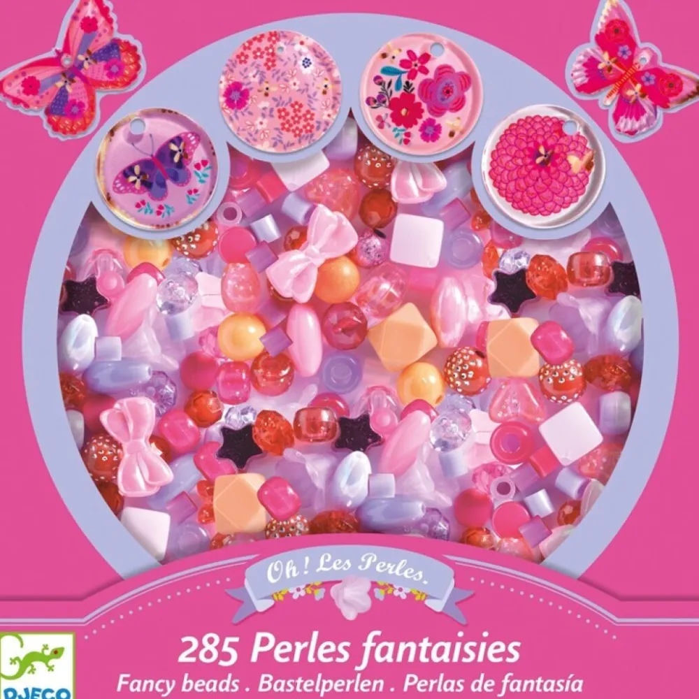 Djeco Abalorios Mariposas ·*Niños Kit De Manualidades|Juguetes De Madera Para Niños