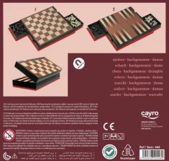 Cayro Ajedrez, Backgammon y damas Magnético ·*Niños Juegos De Mesa Competitivos|Juegos De Tablero
