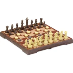 Cayro Ajedrez y damas Magnético Luxe ·*Niños Juegos De Mesa Competitivos|Juegos De Tablero