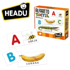 Headu Alfabeto Táctil Montessori ·*Niños Ludilo|Juegos De Mesa De Viaje