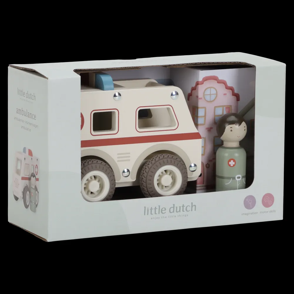 Little Dutch Ambulancia FSC ·*Niños Coches De Madera De Juguete Para Bebés|Coches De Juguete Para Bebés