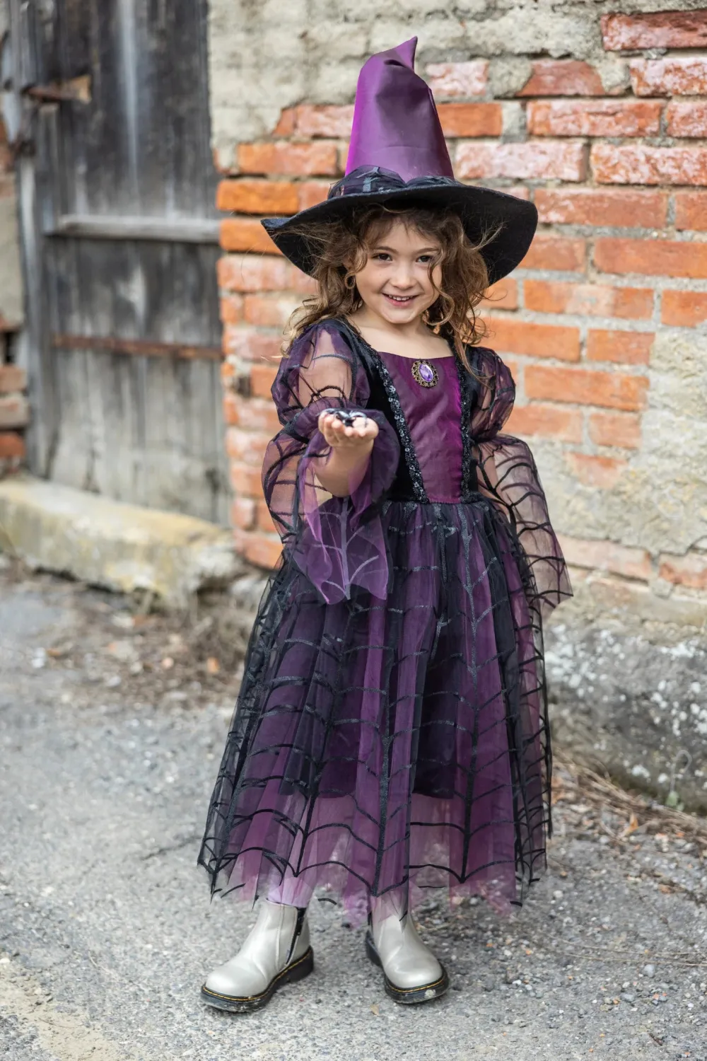 Great Pretenders Amethyst Bruja Spider 5-6 años ·*Niños Disfraces Infantiles