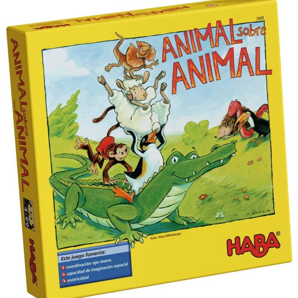 HABA Animal sobre animal ·*Niños Juegos Haba|Juegos De Mesa Competitivos