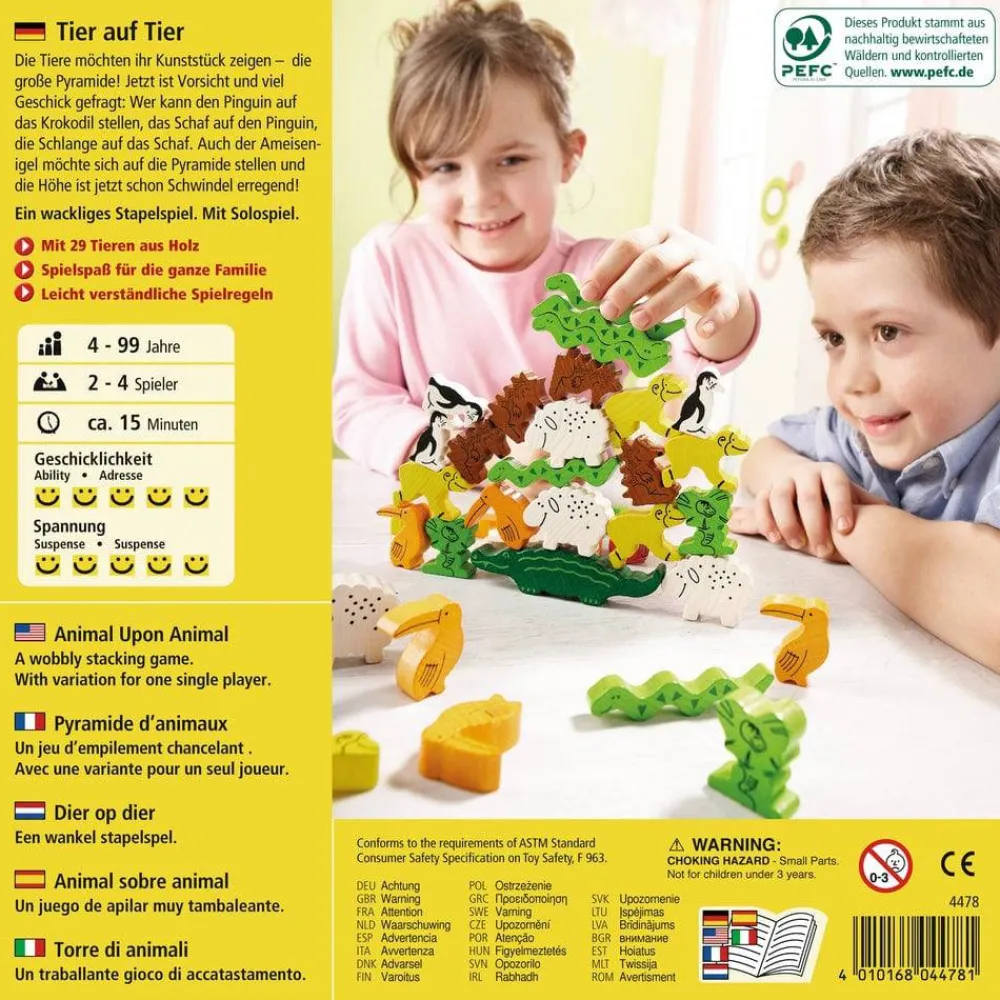 HABA Animal sobre animal ·*Niños Juegos Haba|Juegos De Mesa Competitivos