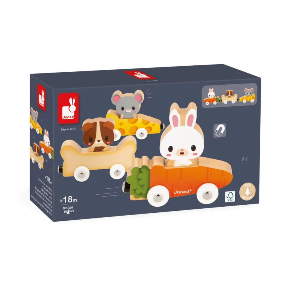 Janod Animales magnéticos de compañía ·*Niños Juguetes Waldorf|Juguetes Montessori
