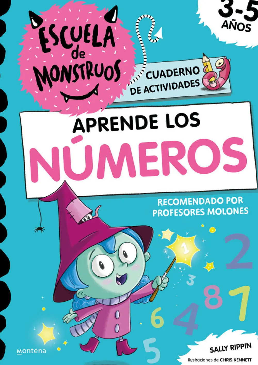 Montena Aprende los números en la Escuela de Monstruos* Libros En Mayúsculas|Aprender A Leer En La Escuela De Monstruos