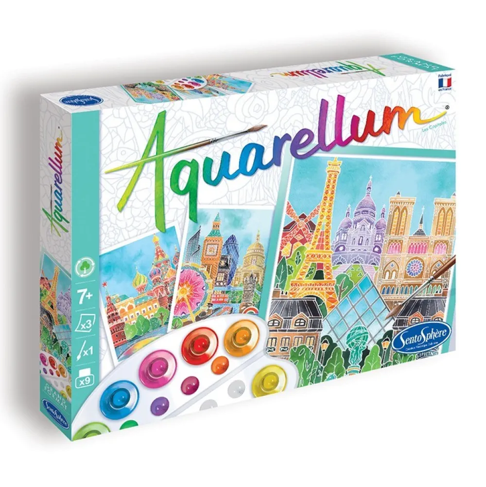 Sentosphère Aquarellum Grand Capitales*Niños Kit De Manualidades