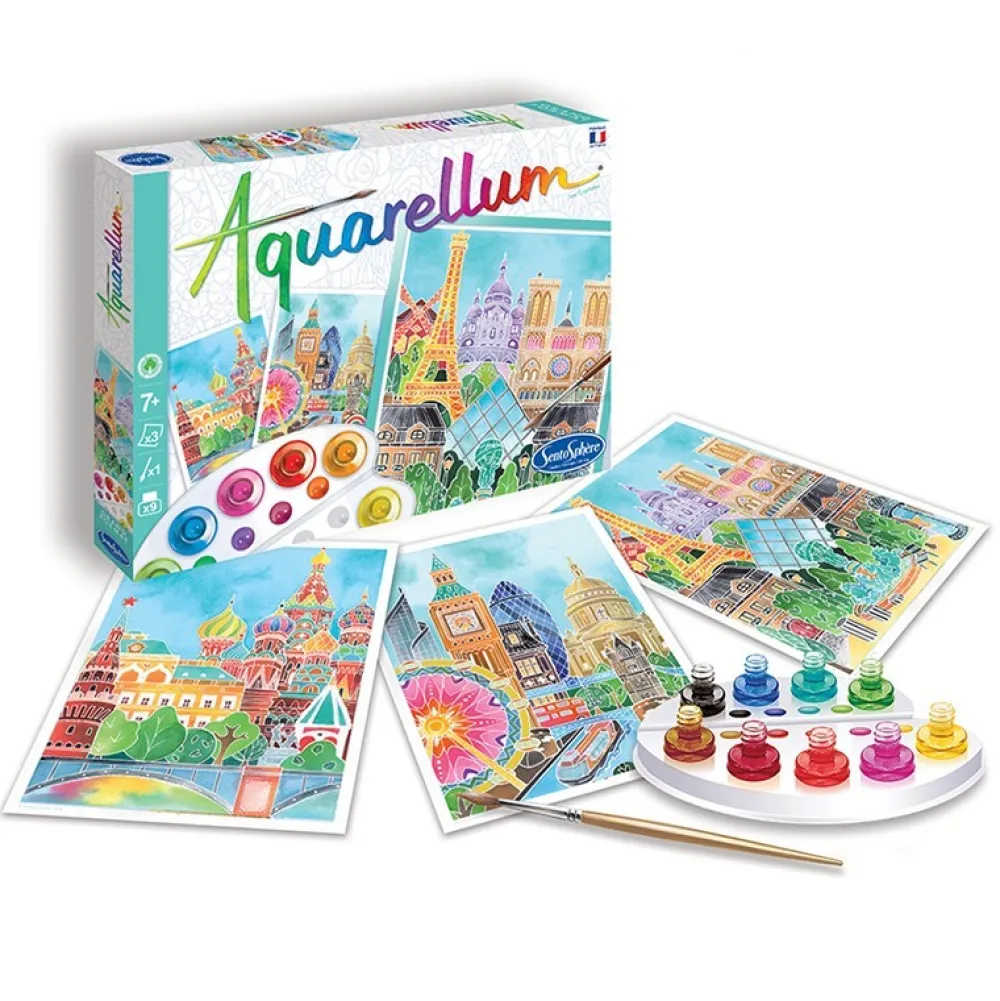 Sentosphère Aquarellum Grand Capitales*Niños Kit De Manualidades