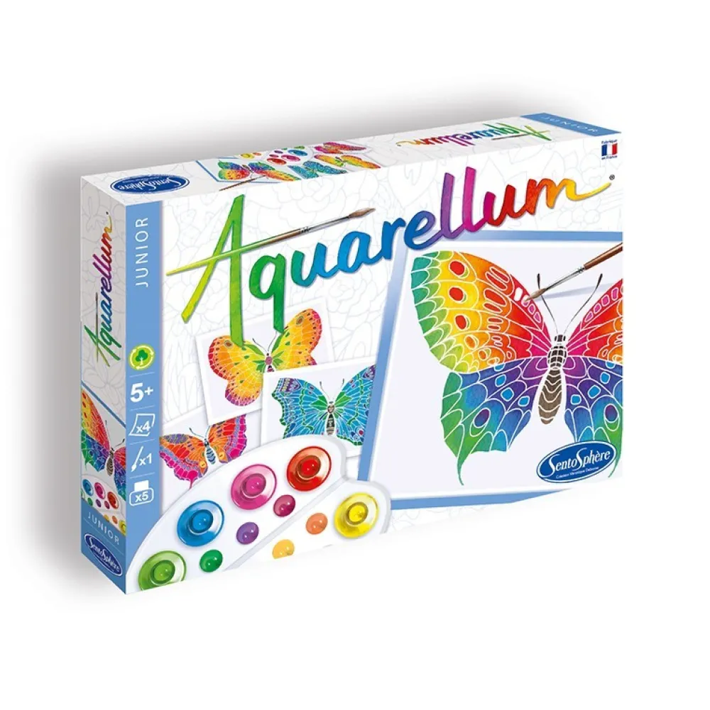 Sentosphère Aquarellum Junior Mariposas*Niños Kit De Manualidades