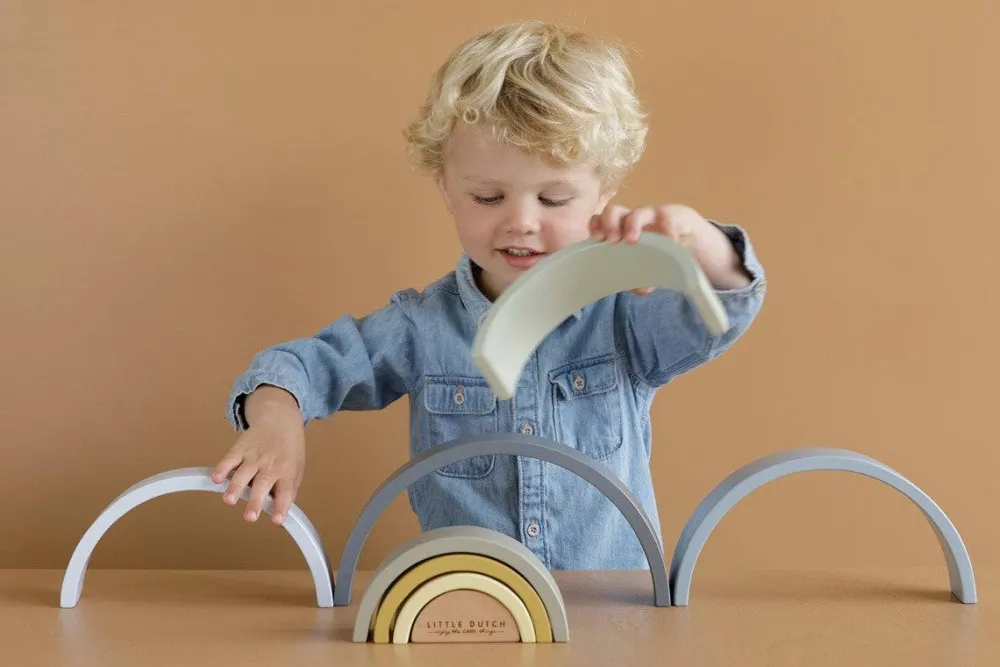 Little Dutch Arco Iris Azul ·*Niños Juguetes Waldorf|Juguetes Montessori