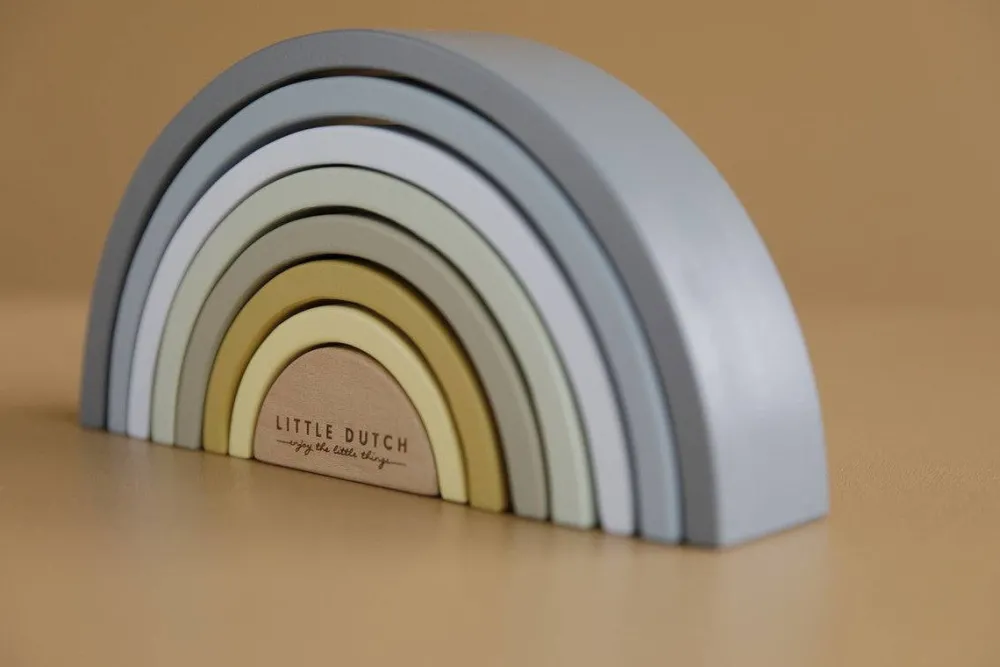 Little Dutch Arco Iris Azul ·*Niños Juguetes Waldorf|Juguetes Montessori