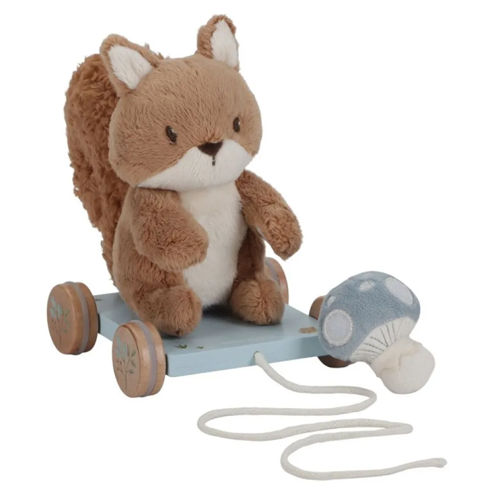 Little Dutch Arrastre Ardilla Peluche ·*Niños Juguetes Montessori|Juguetes De Madera Para Niños