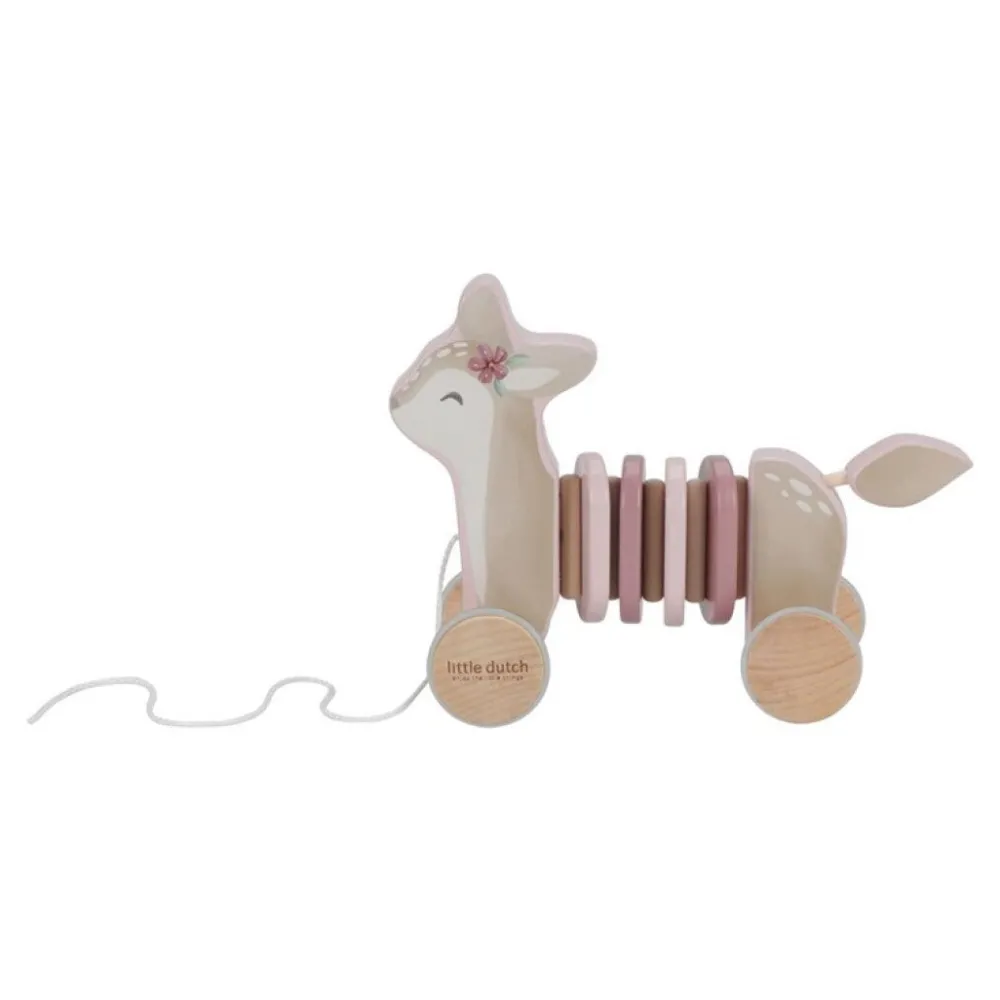Little Dutch Arrastre Cervatillo ·*Niños Juguetes De Madera Para Niños|Juguetes De Arrastre