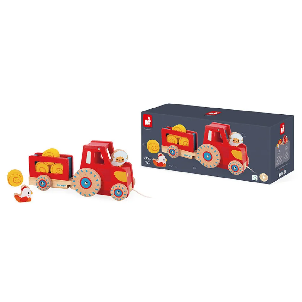 Janod Arrastre tractor ·*Niños Juguetes Waldorf|Juguetes Montessori
