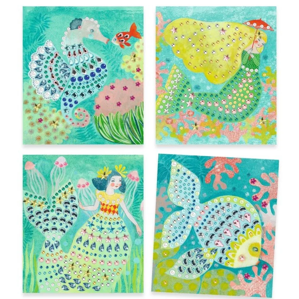 Djeco Artistic Strass Ondas acuáticas ·*Niños Kit De Manualidades