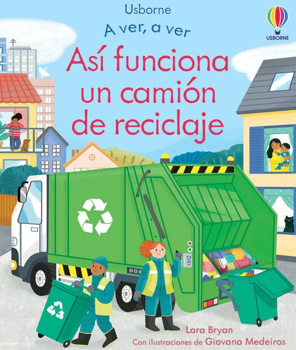 Usborne Así funciona un camión de reciclaje* Libros Con Solapas