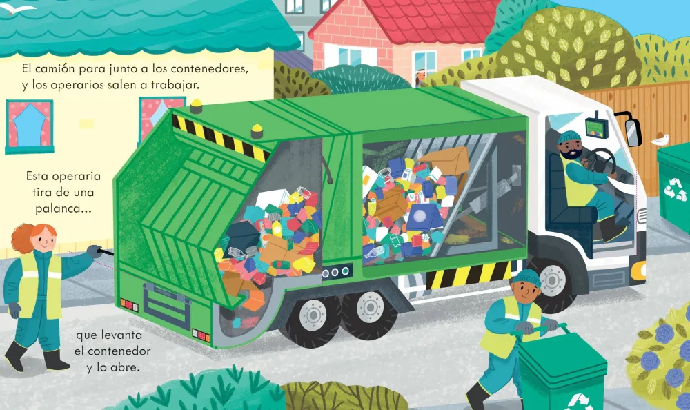 Usborne Así funciona un camión de reciclaje* Libros Con Solapas