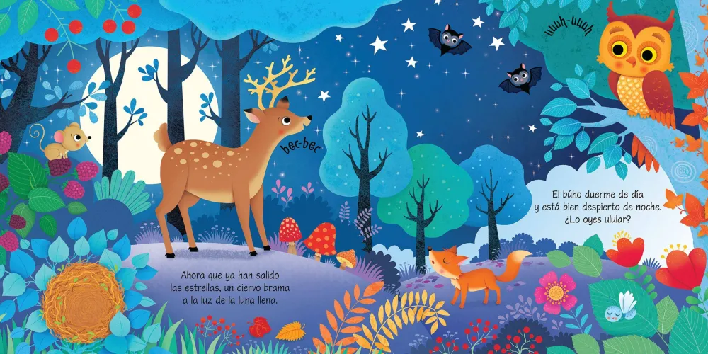 Usborne Así suena el bosque*Niños Libros Musicales Y Con Sonido|Libros Manipulativos
