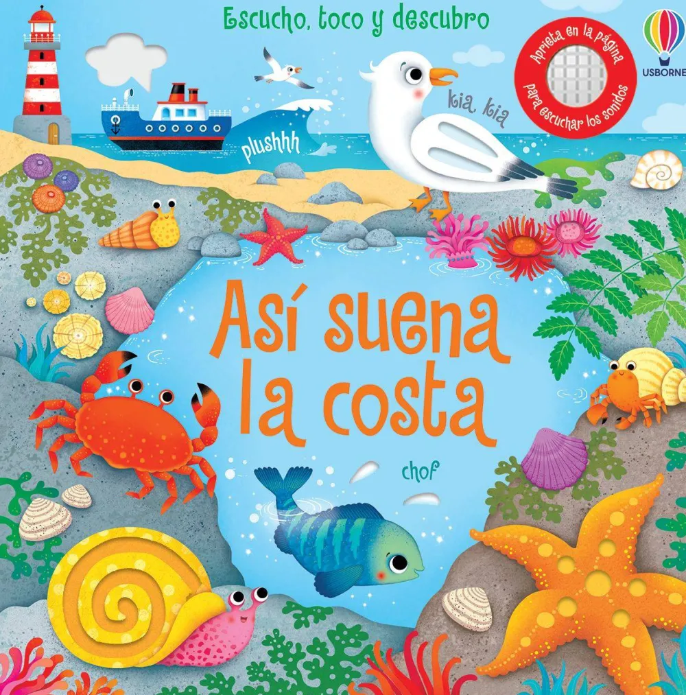 Usborne Así suena la costa*Niños Libros Musicales Y Con Sonido|Libros Manipulativos
