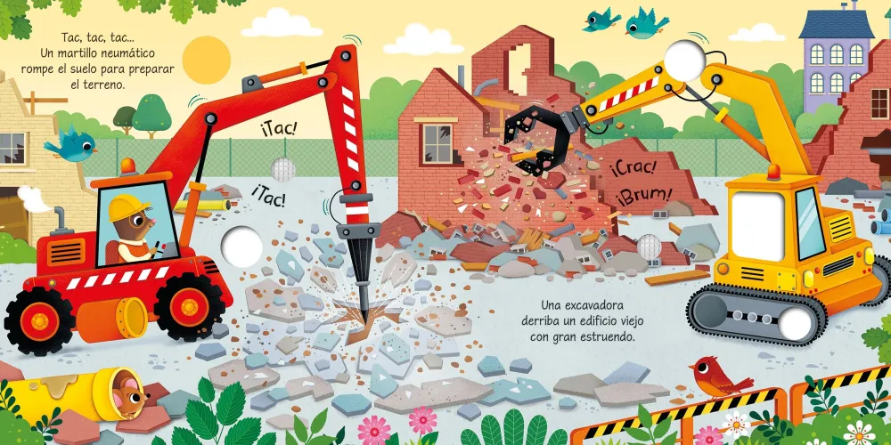 Usborne Así suena una obra*Niños Libros Musicales Y Con Sonido|Libros Manipulativos