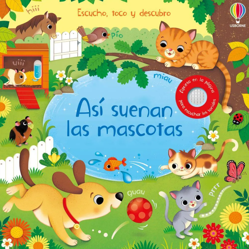 Usborne Así suenan las mascotas*Niños Libros Musicales Y Con Sonido|Libros Manipulativos