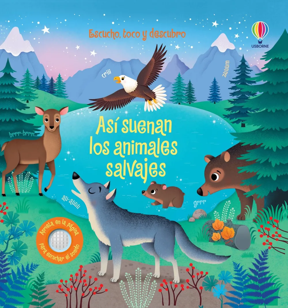 Usborne Así suenan Los Animales Salvajes*Niños Libros Musicales Y Con Sonido|Libros Manipulativos