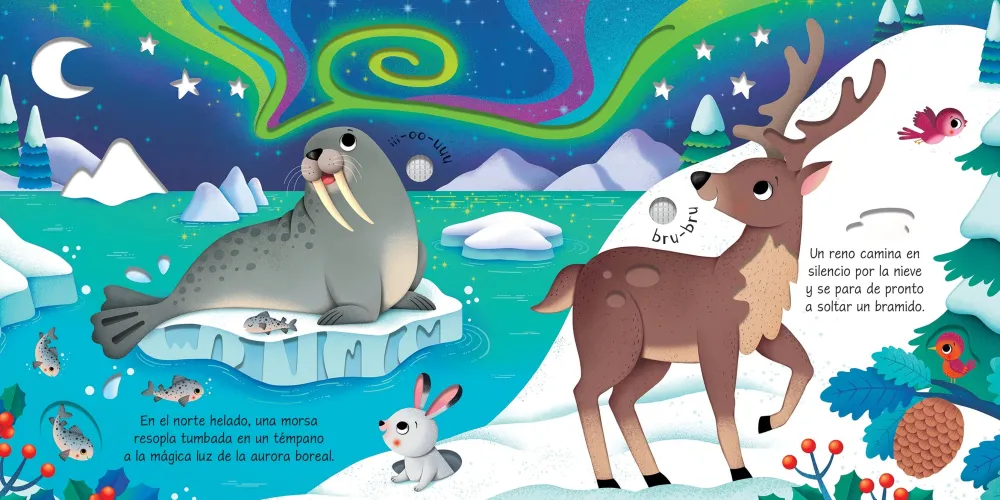 Usborne Así suenan Los Animales Salvajes*Niños Libros Musicales Y Con Sonido|Libros Manipulativos