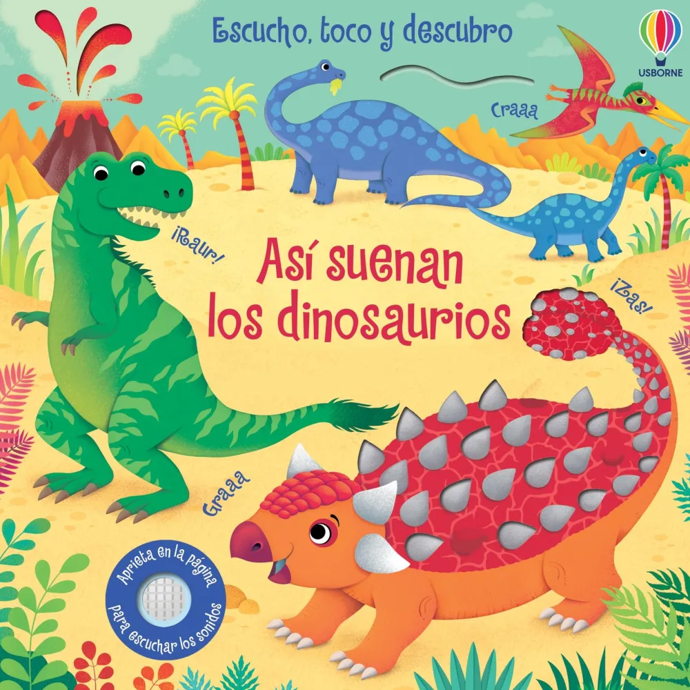 Usborne Así suenan Los Dinosaurios*Niños Libros Musicales Y Con Sonido|Libros Manipulativos