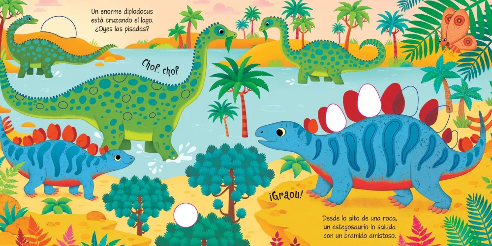 Usborne Así suenan Los Dinosaurios*Niños Libros Musicales Y Con Sonido|Libros Manipulativos
