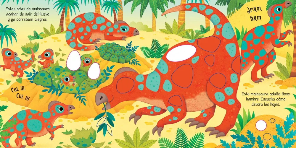 Usborne Así suenan Los Dinosaurios*Niños Libros Musicales Y Con Sonido|Libros Manipulativos