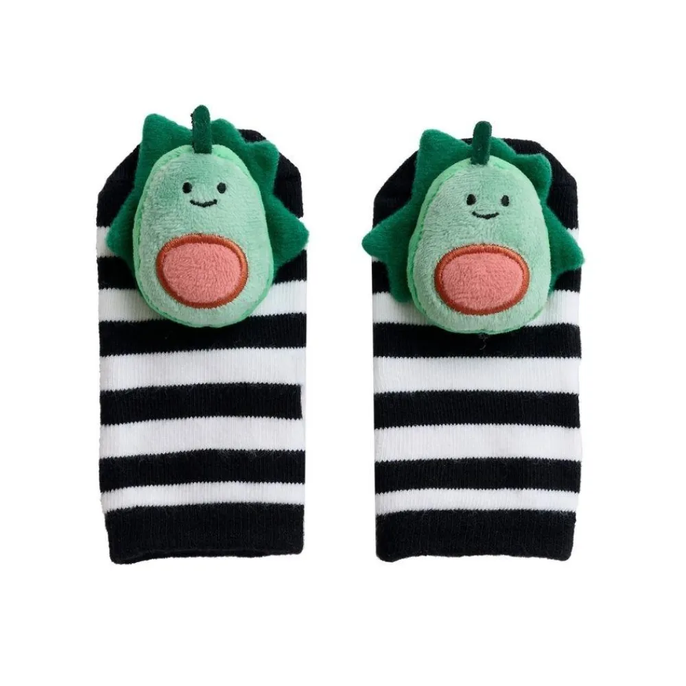 Attipas Stimulation Socks Avocado*Niños Juguetes De Estimulación Para Bebé|Sonajeros
