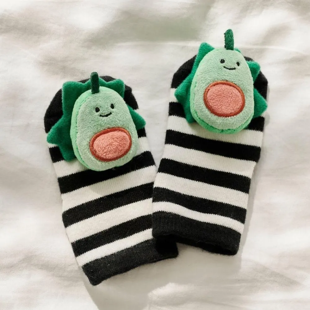 Attipas Stimulation Socks Avocado*Niños Juguetes De Estimulación Para Bebé|Sonajeros