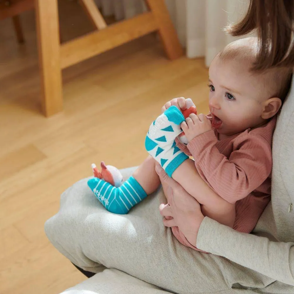 Attipas Stimulation Socks Fox*Niños Juguetes De Estimulación Para Bebé|Sonajeros