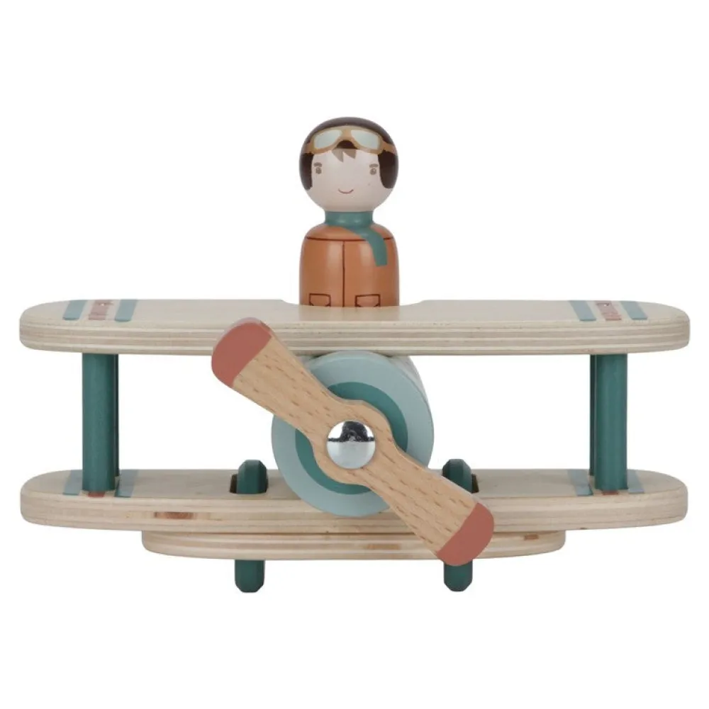 Little Dutch Avión madera FSC ·*Niños Juguetes Waldorf|Juguetes Montessori
