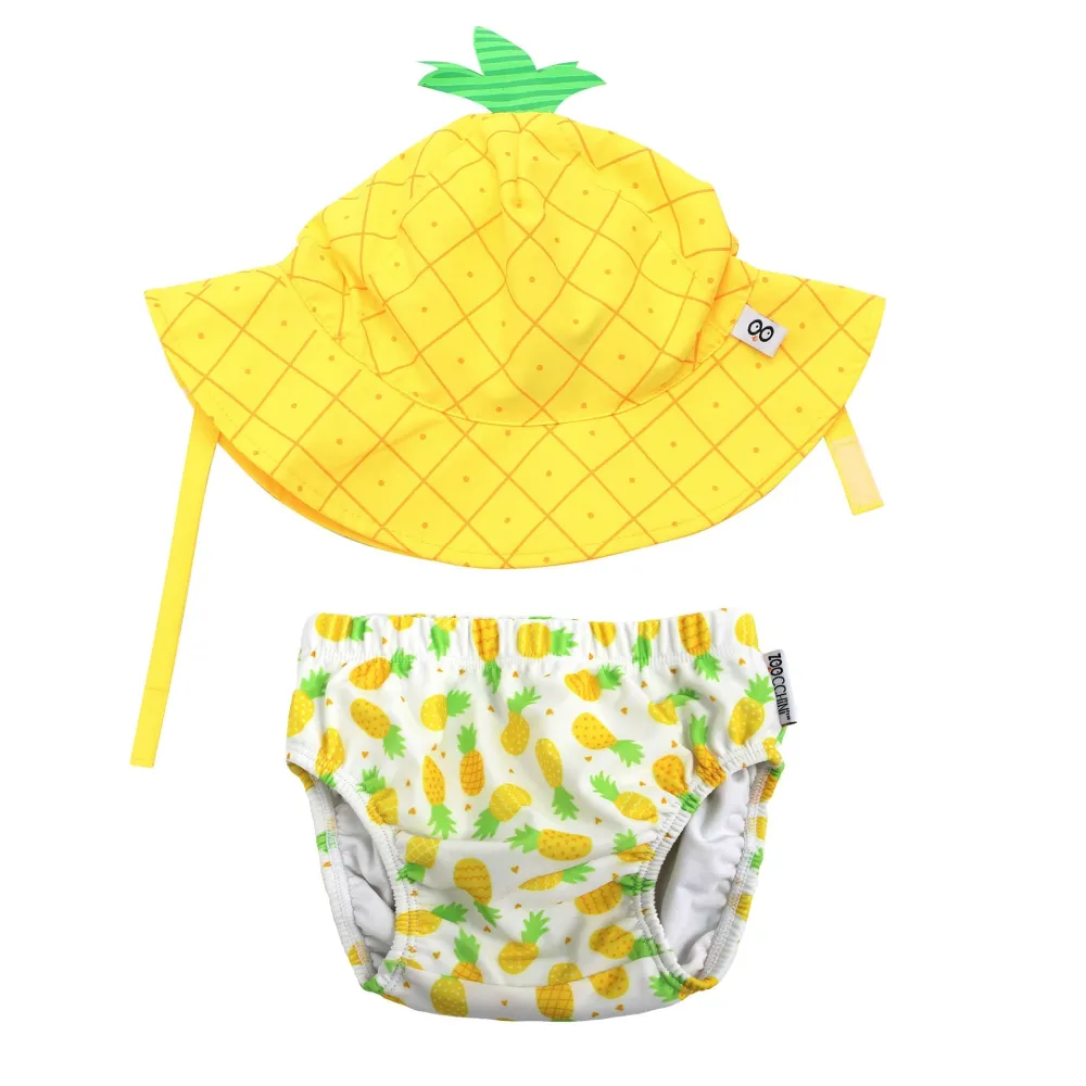 Zoocchini Bañador y gorro Piña*Niños Conjuntos De Verano|Bañador Para Niños