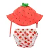 Zoocchini Bañador y gorro Fresa*Niños Conjuntos De Verano|Bañador Para Niños