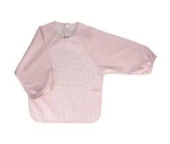 Tutete Babero con Mangas Leaves Pink* Baberos·Baberos Con Mangas|Baberos Con Mangas