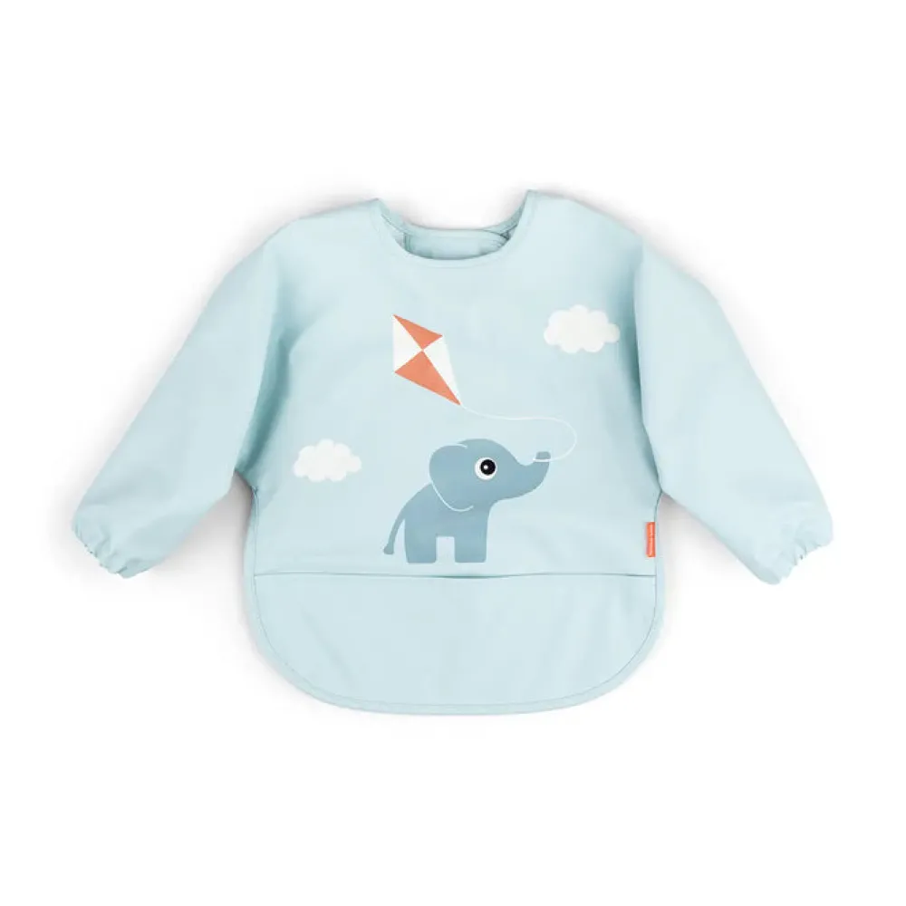 Done by Deer Babero con Mangas Playground Blue ·* Baberos·Baberos Con Mangas|Baberos Con Mangas