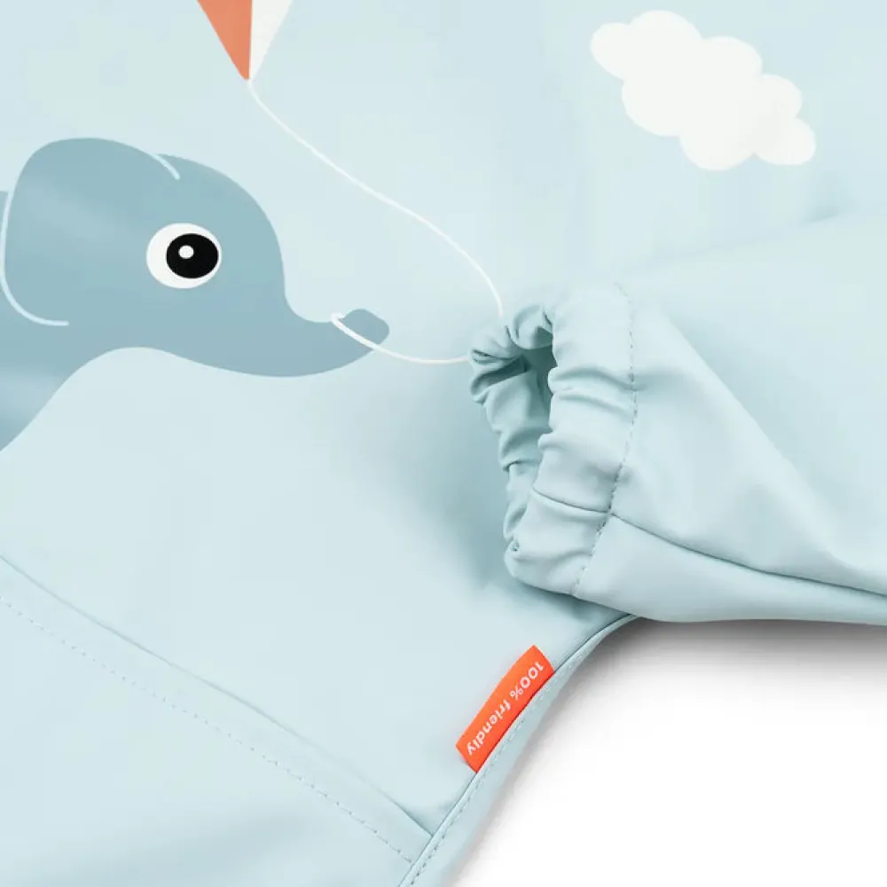 Done by Deer Babero con Mangas Playground Blue ·* Baberos·Baberos Con Mangas|Baberos Con Mangas