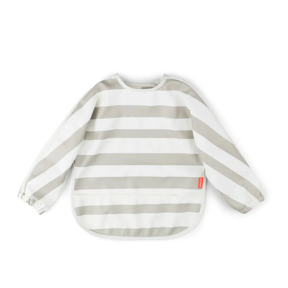 Done by Deer Babero con Mangas Stripes Sand ·* Baberos·Baberos Con Mangas|Baberos Con Mangas