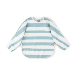 Done by Deer Babero con Mangas Stripes Blue ·* Baberos·Baberos Con Mangas|Baberos Con Mangas